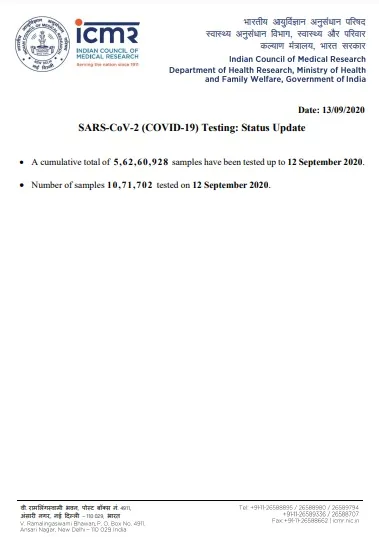 india coronavirus samples tested details icmr 